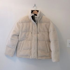 NWT Madewell Sherpa Puffer Jacket Size M